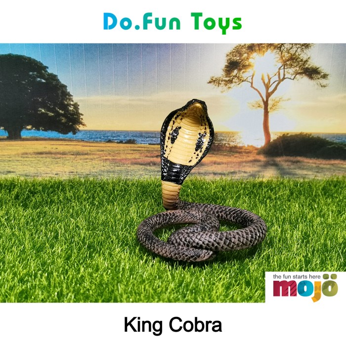 King Cobra Animal Figure / Miniatur Mainan Ular Kobra by MOJO