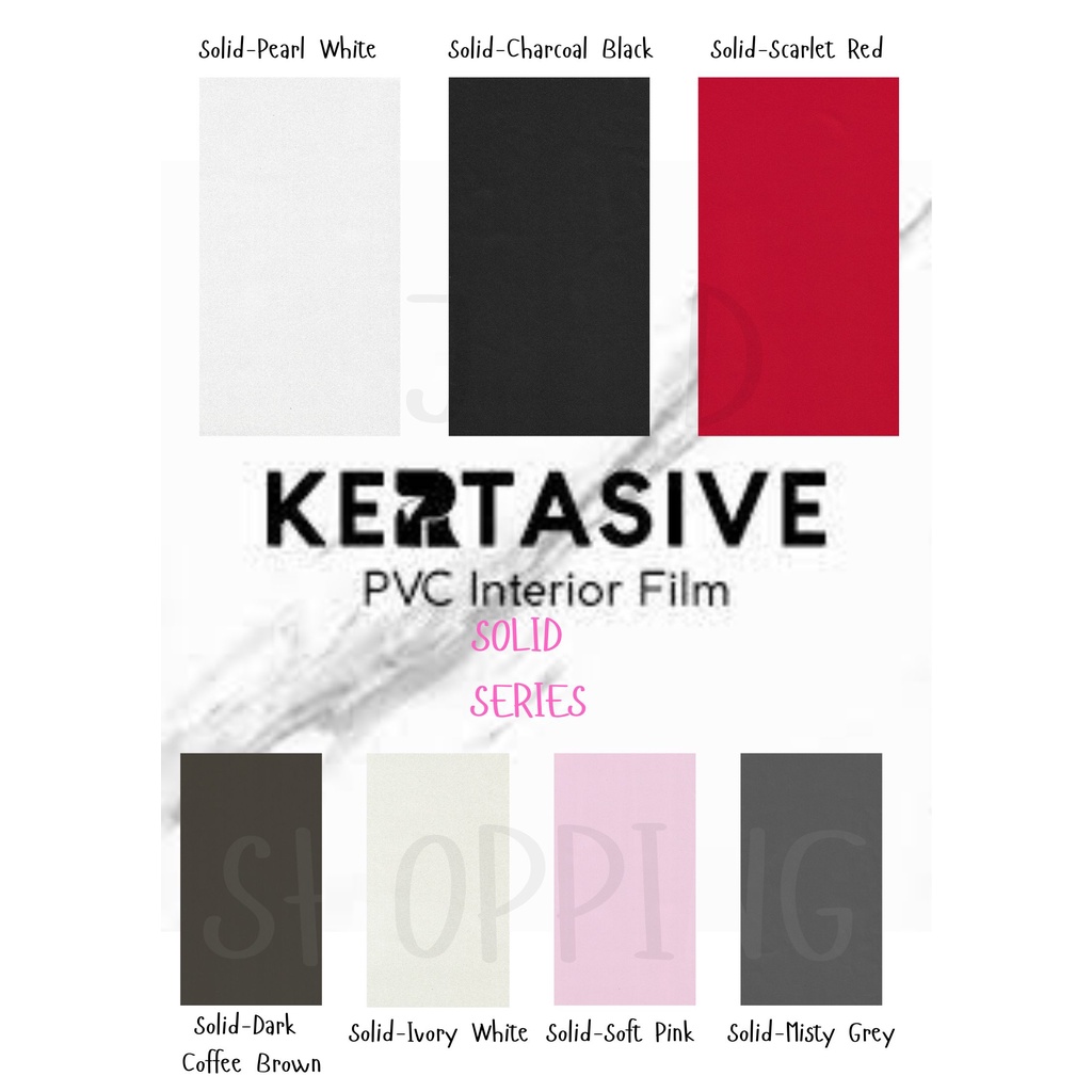 KERTASIVE PVC INTERIOR FILM - SOLID SERIES 1 (METERAN) (ROLL)