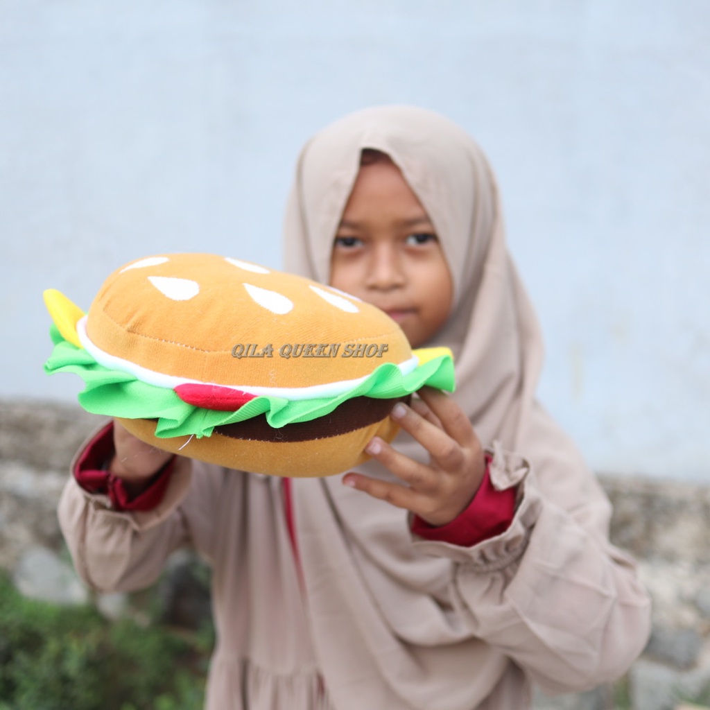 BONEKA BURGER LUCU TERMURAH, TERLARIS BISA COD