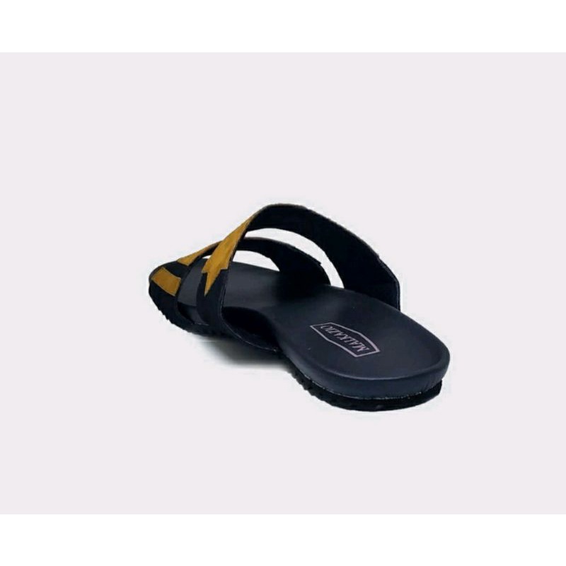Sandal KULIT Pria K.05Tane Ukuran Besar 43-47 Slop Cowok OVERSIZE Kaki Gemuk JUMBO Bule, 44