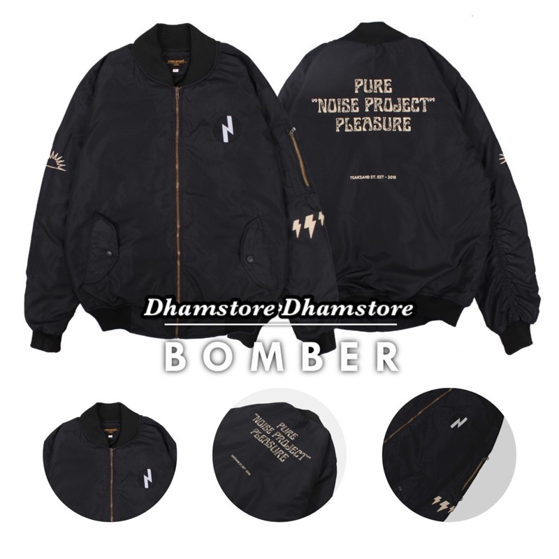 Jaket Noise Project Original Product Jaket Bomber Noise Jaket Outdoor Hitam