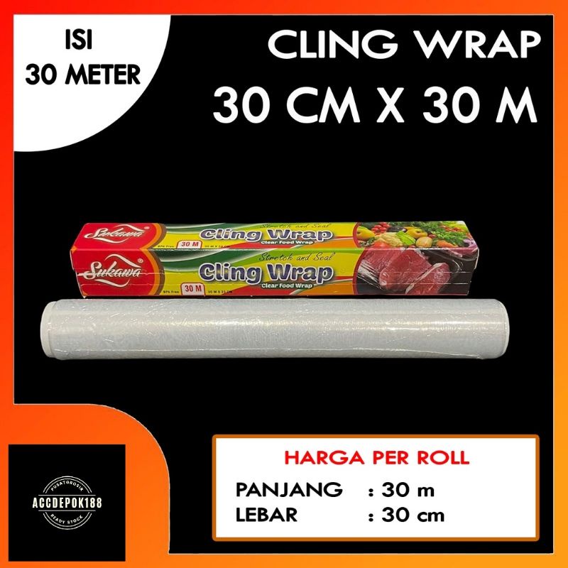 WRAPING PLASTIK / PLASTIC WRAP PEMBUNGKUS MAKANAN /STRECH AND SEAL / CLING WRAP / CLEAR FOOD WRAP BEST FRESH / BEST CLING / SUKAWA