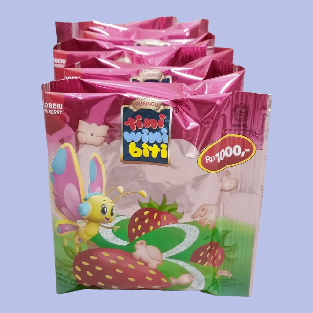 

Tini Wini Biti Rasa Strawberry Biskuit 18gr [10 sachet/renceng]