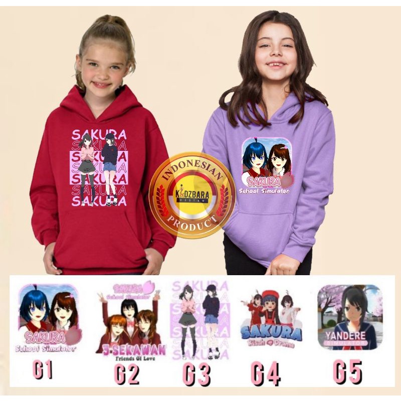 jaket Hoodie anak sakura school simulator