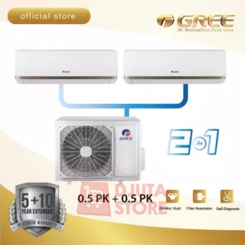 AC GREE GWC-0505CS AC MULTI COMBO SPLIT INVERTER 1/2 +1/2 PK