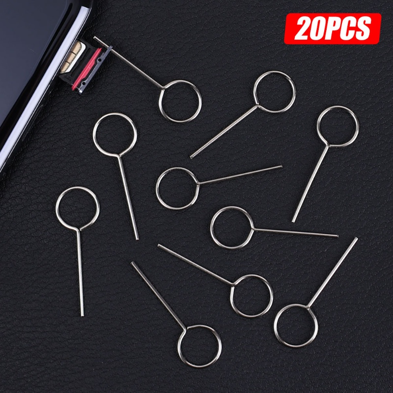 20pcs Pin Kunci Ejector Sim Card Bahan Stainless Steel