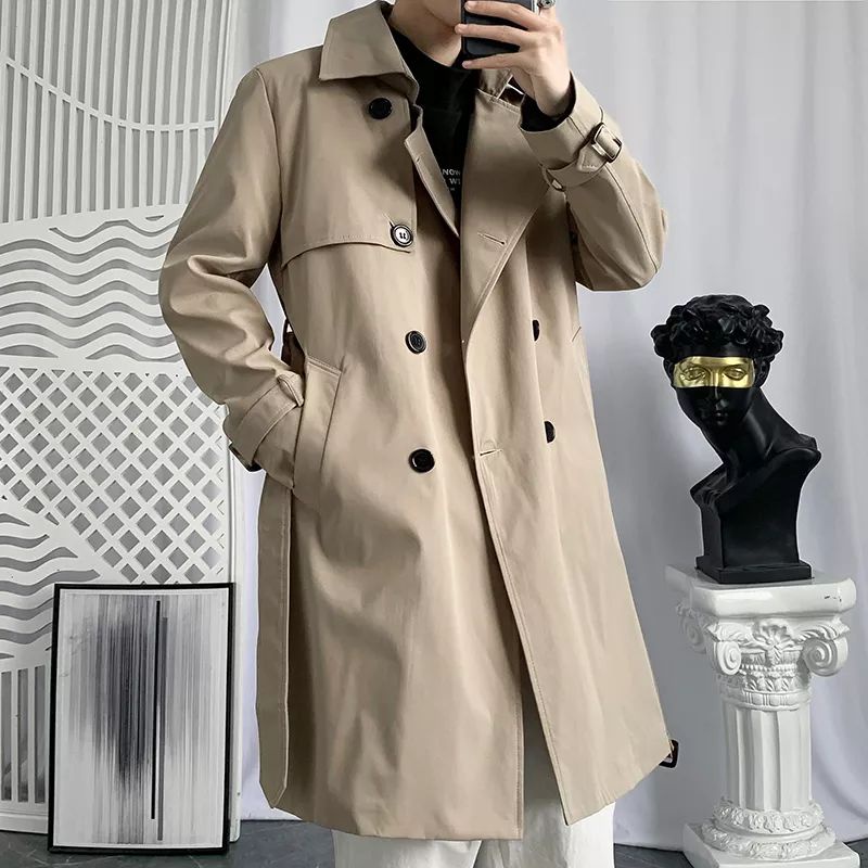 jaket jubah pria long coat blezer panjang selutut