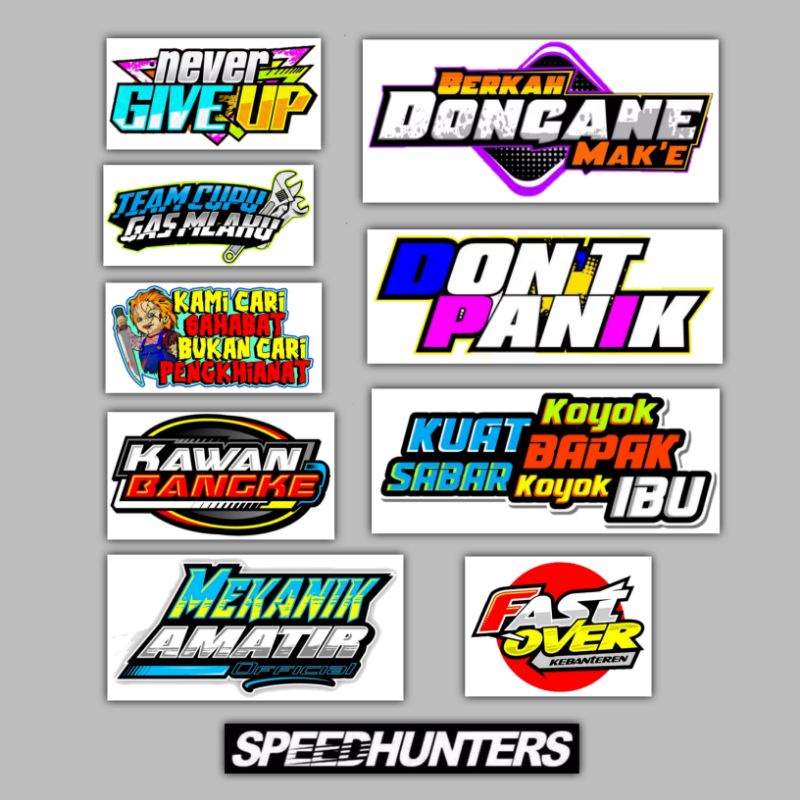 stiker murah / stiker kata kata / stiker racing / stiker balap / stiker pack