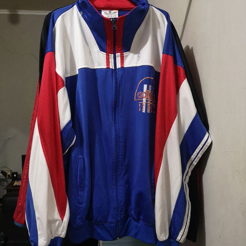 jaket tracktop adidas colorblock vintage second