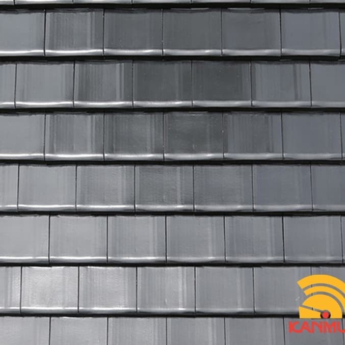 Genteng Keramik Kanmuri Full Flat Silk Black