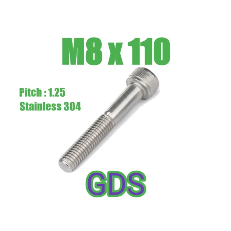 Baut L Stainless M8 x 110 / Baut L Stainless 304