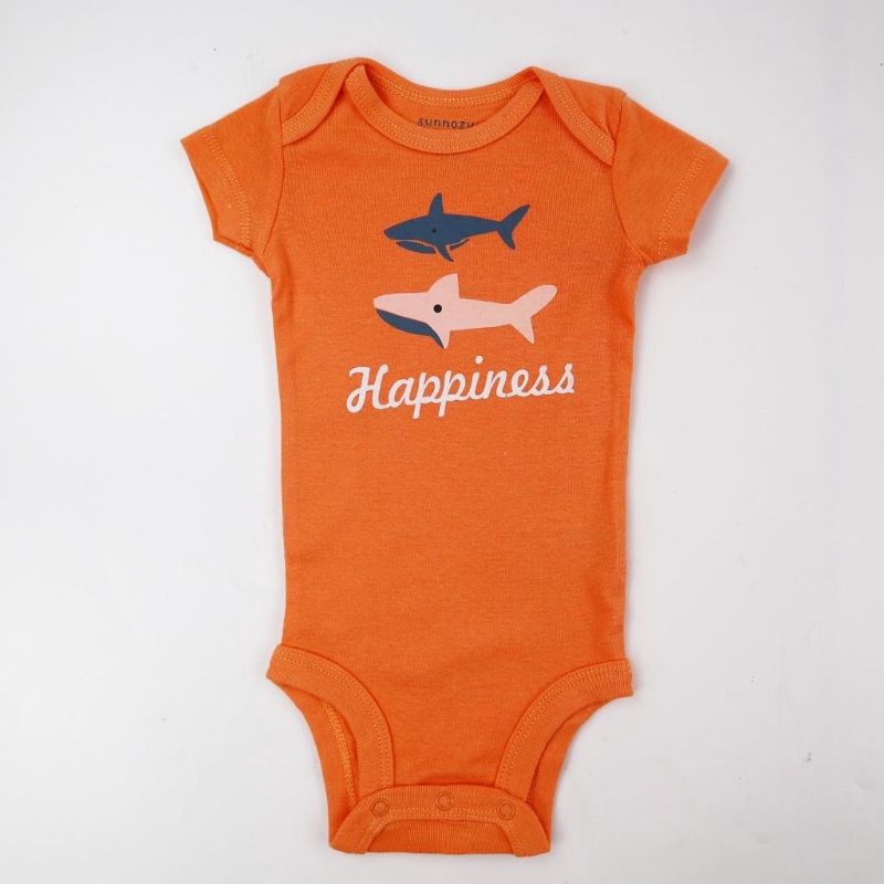 BABY K2 - Baby Bodysuit Isi 5 Pcs Motif Hapiness Shark