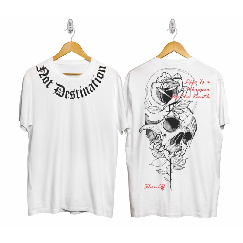 Pili.id baju kaos pria distro murah atasan samurai katun wanita t shirt original bali jumbo lengan p