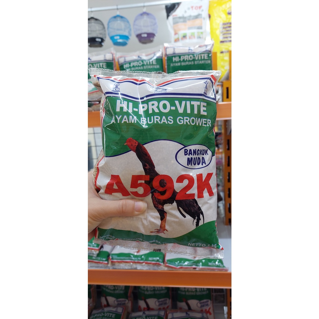 Makanan/Pakan/Pur Ayam Hi-Pro-Vite 592K/592-K/A592K Pokphand 1 Kg