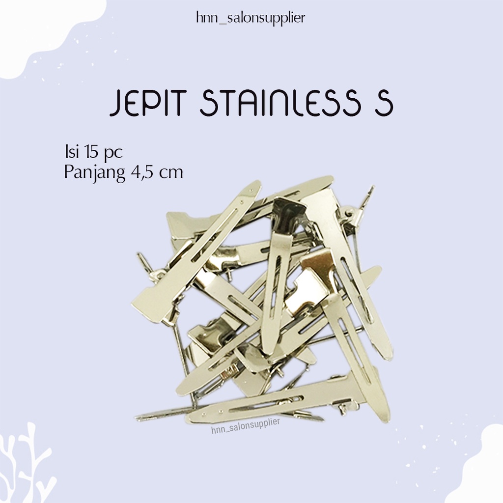 Jepit Bebek Stainless Stainles Stenlis Penjepit Rambut Salon