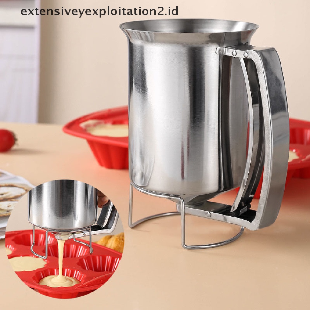 1pc Corong Dispenser Adonan Pancake Bahan Stainless Steel