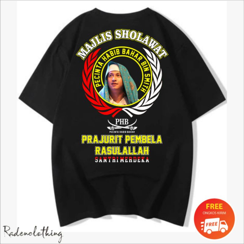 kaos PHB PECINTA HABIB BAHAR/ HABIB RIZIQ santri/ NU ORIGINAL DAKWAH SANTRI pendek distro