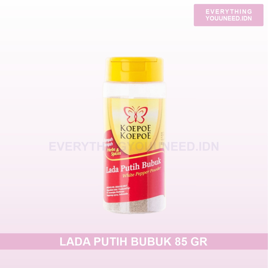 

Lada Putih Bubuk (B) 85 Gr Koepoe Koepoe
