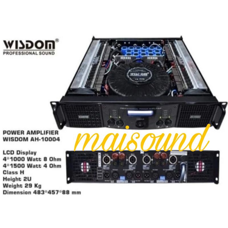 POWER AMPLIFIER WISDOM AH 10004 POWER WISDOM AH10004 ORIGINAL