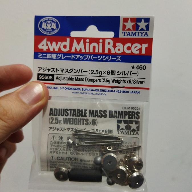Jual Tamiya 95608 Adjustable Mass Dampers (2.5g Weights x 6/Silver