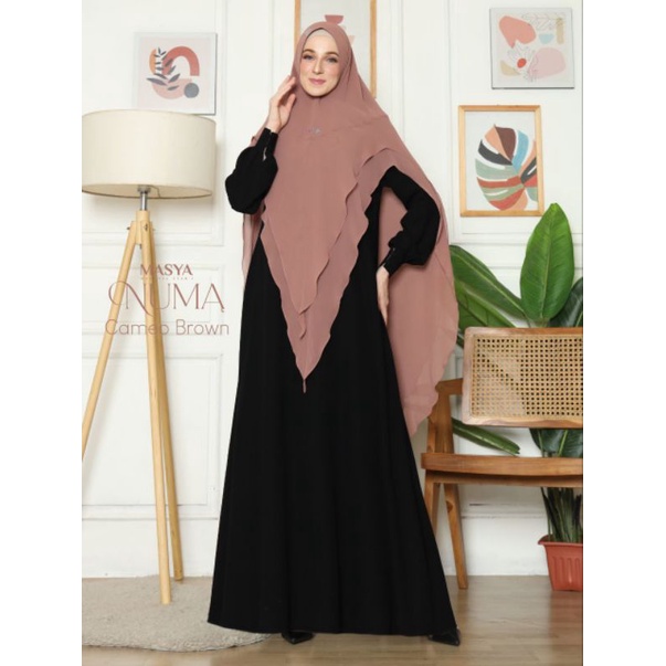 [MADENIA SYARI_MASYA] KHIMAR SYARI POLOS " NUMA KHIMAR " BY MASYA