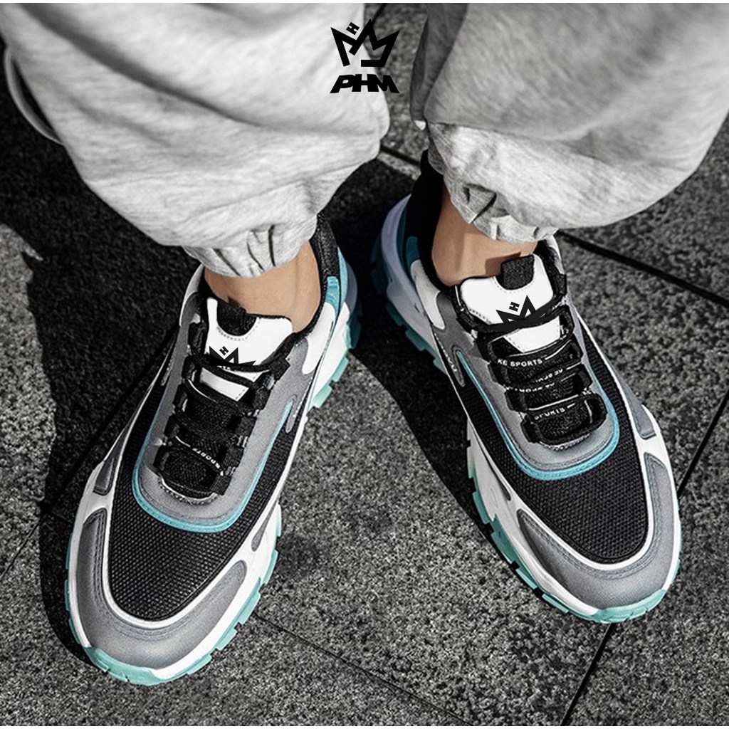 PHM Sepatu Sneakers Pria Olahraga Sport Shoes Casual Running Zelos Biru Tosca