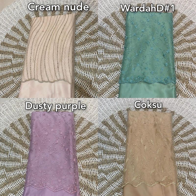 Kain Tile Akar Mutiara/Tulle Akar Mutiara Glitter/Kain Tille Motif/Kain Tile Meteran Mewah/Bahan Tul