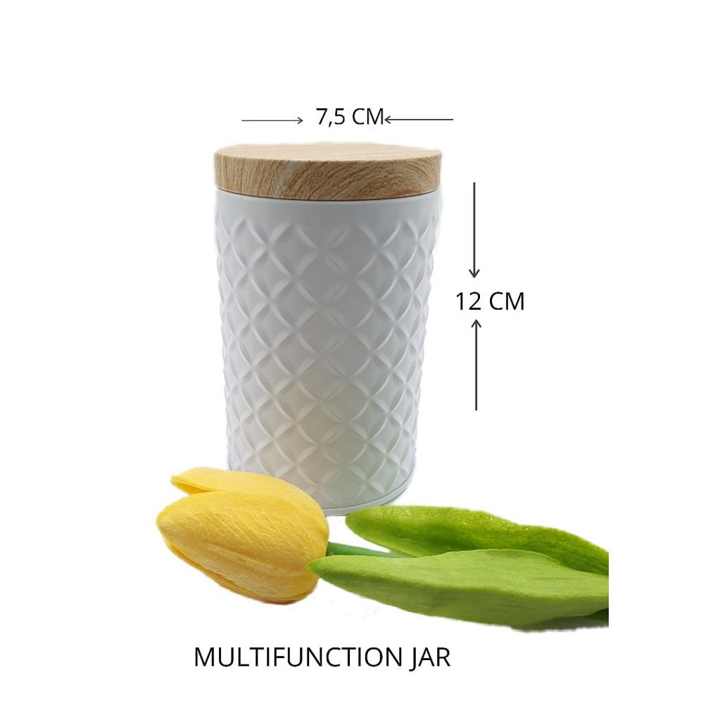 MAMIMIMY KALENG TEMPAT WADAH TOPLES MULTIFUNGSI HAMPERS BUMBU GARAM GULA TEH KOPI COOKIES KT19003