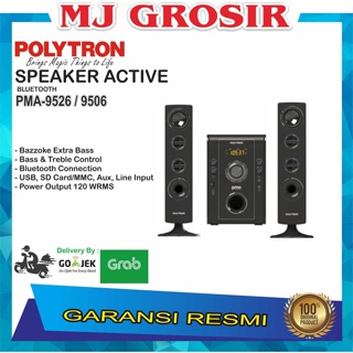 PROMO POLYTRON SPEAKER AUDIO PMA 9506 / 9526 PMA9506 SUPER BASS USB BLUETOOTH