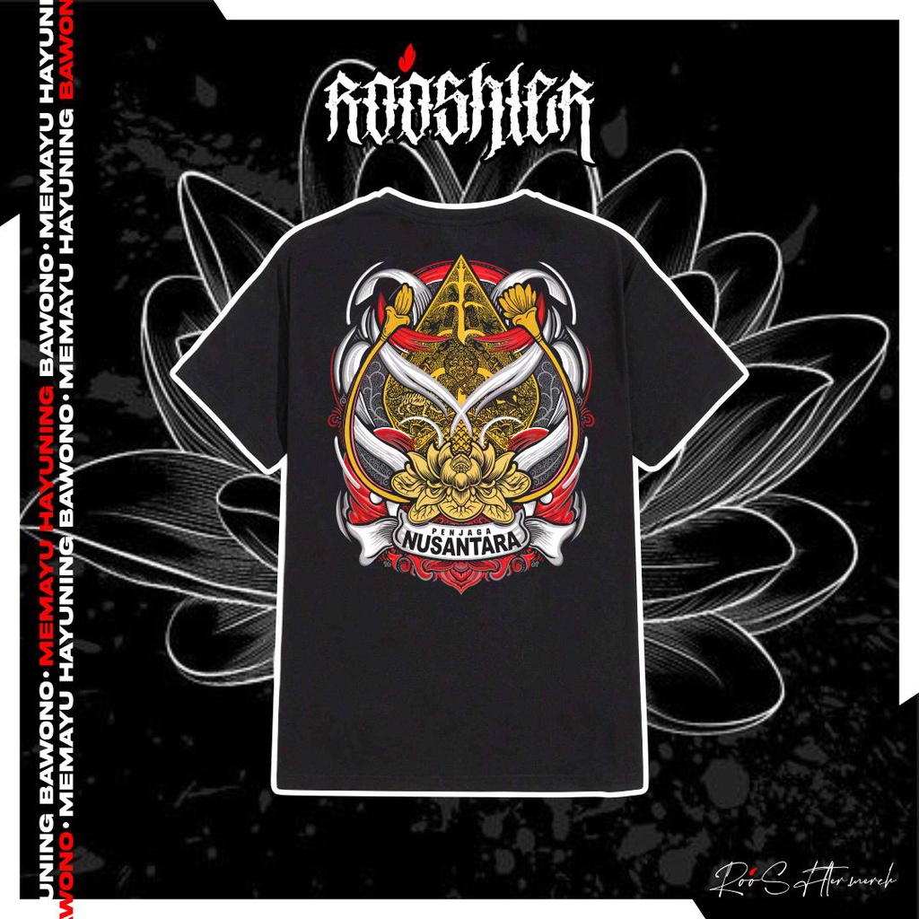 KAOS DISTRO PSHT TERATE / KAOS TERATE MOTIF GUNUNGAN WAYANG NUSANTARA  / TSHIRT TERATE / KAOS PSHT T