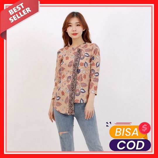 Atasan Batik Wanita Model Kimono Salur Simple Motif Jumputan Unik Atasan Batik Wanita Terbaru Kekini