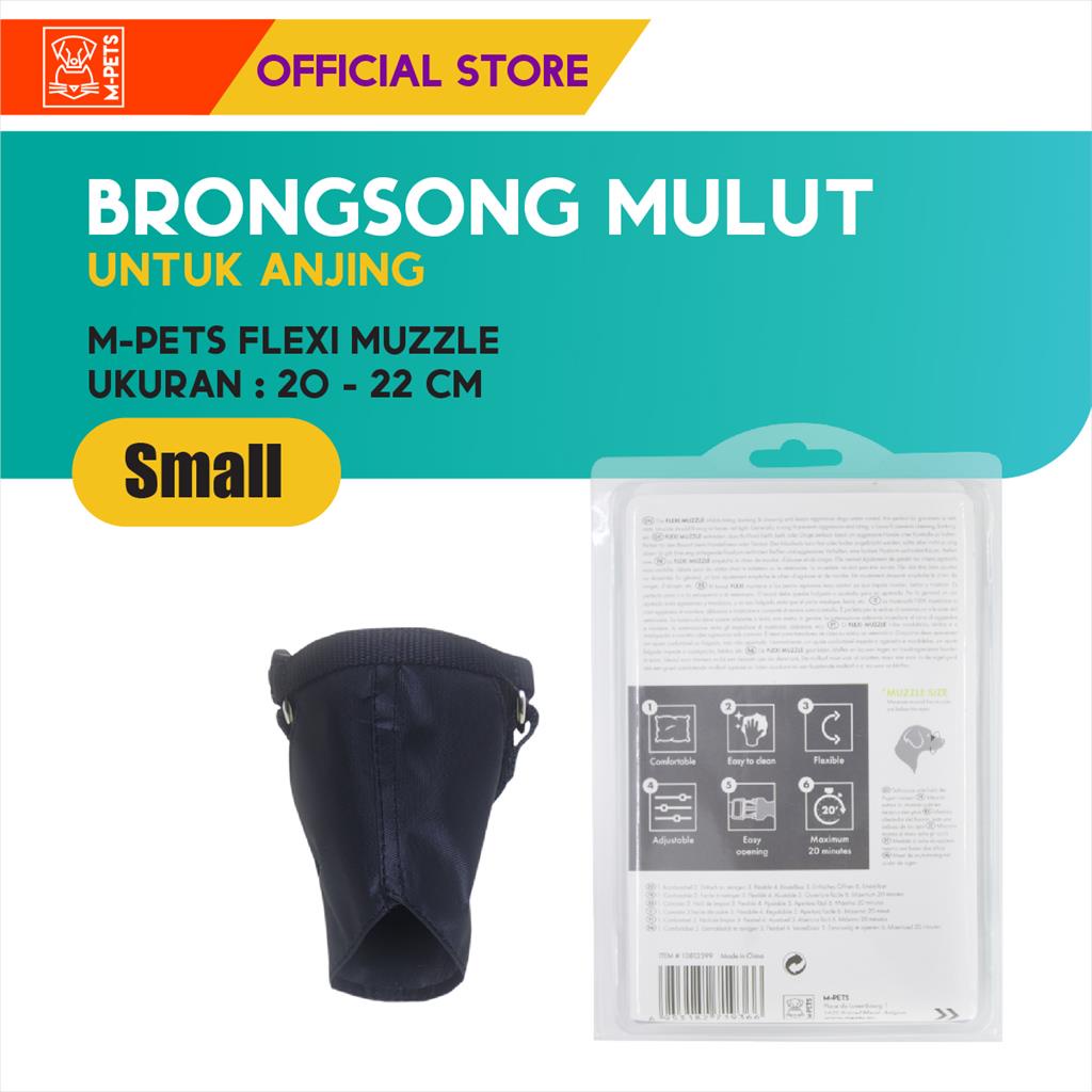 M-Pets Flexi Muzzle Size Small / Brongsong Anjing