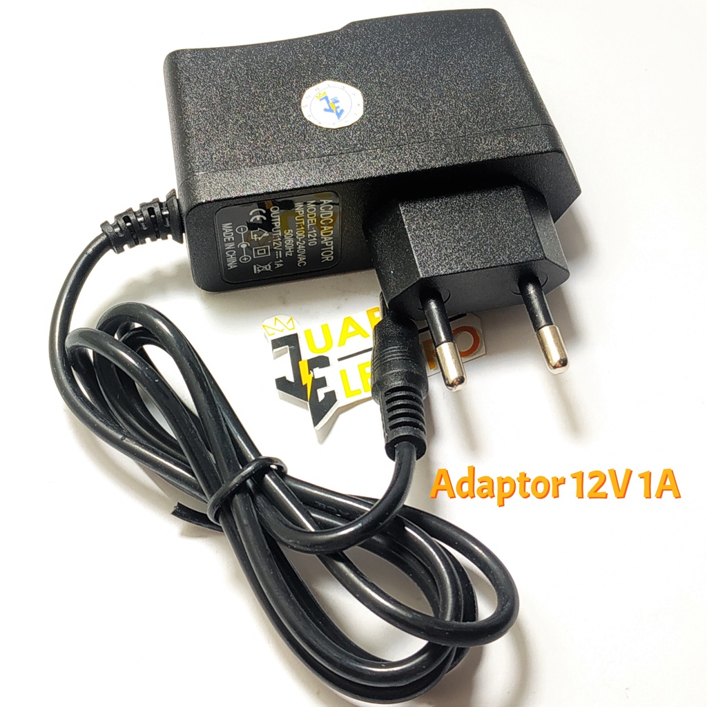 Jual Adaptor 12V 1A AC/DC Adaptor Model 1210 Pengubah Arus AC/DC 12V