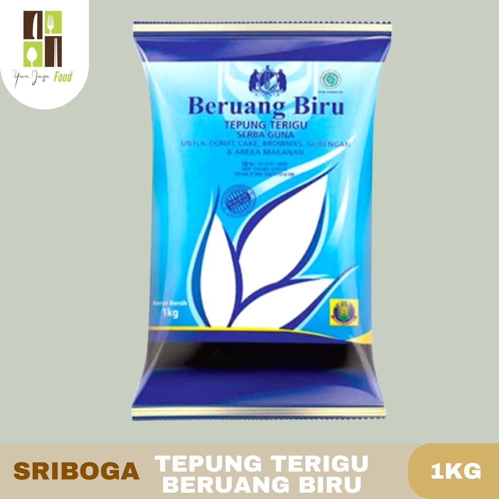 Sriboga Tepung Terigu Premium 1 kg [Beruang Biru, Tali Emas, Pita Merah]