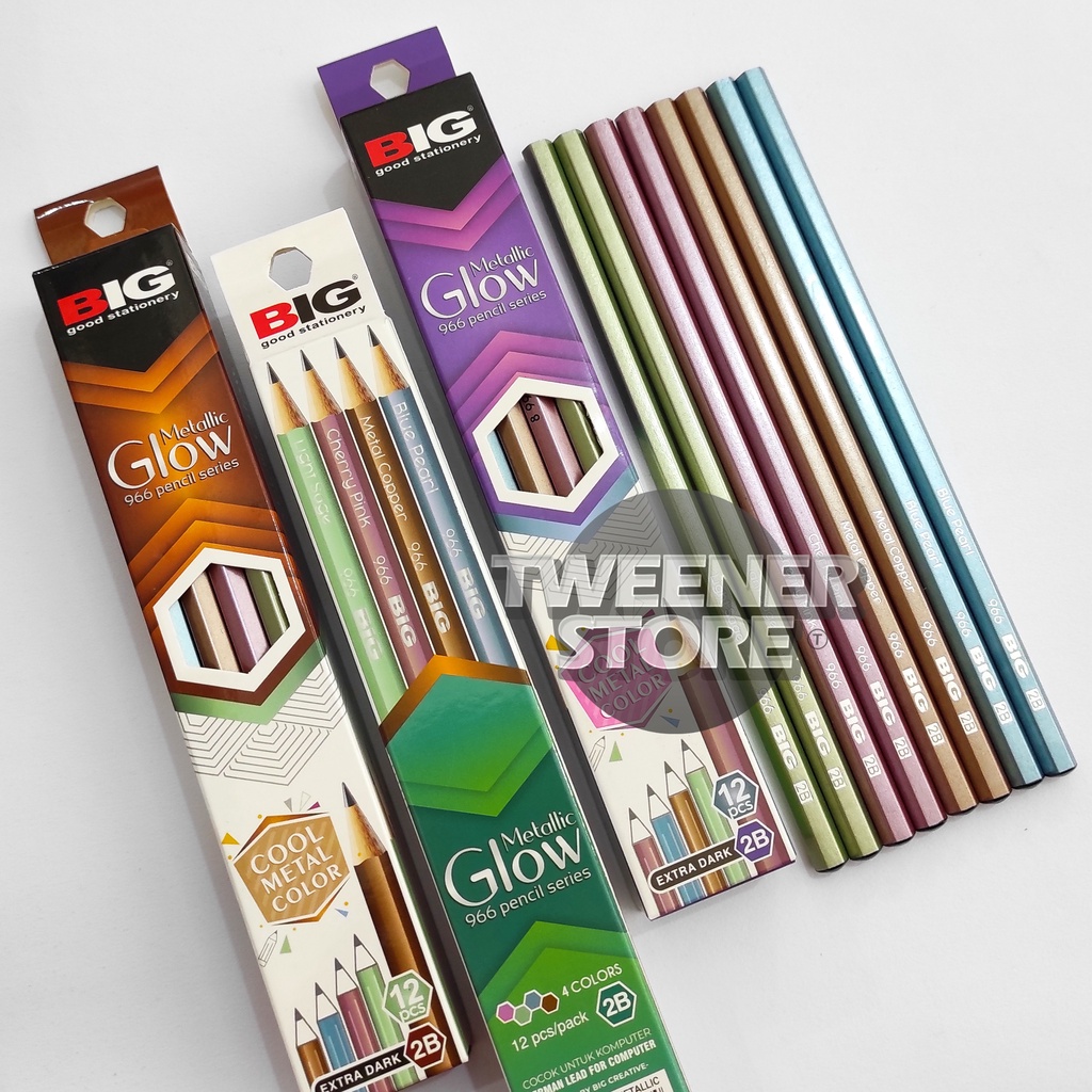 

(PACK) BIG Pensil 2B Metallic Glow PS-966