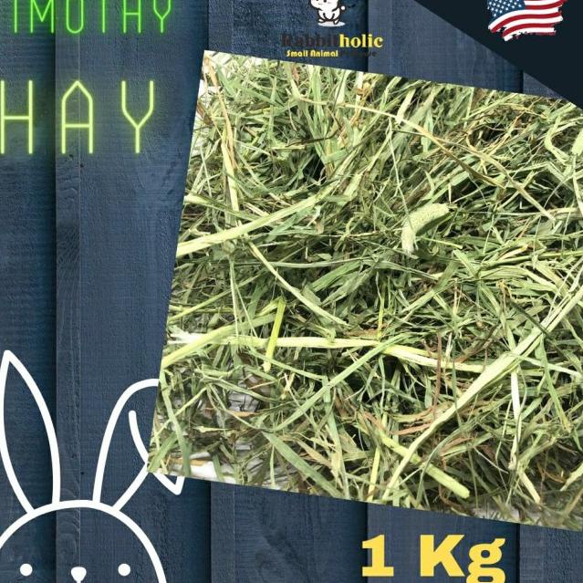 Timothy Hay import USA 1Kg rumput makanan kelinci cavy chinchilla - 1st Cut