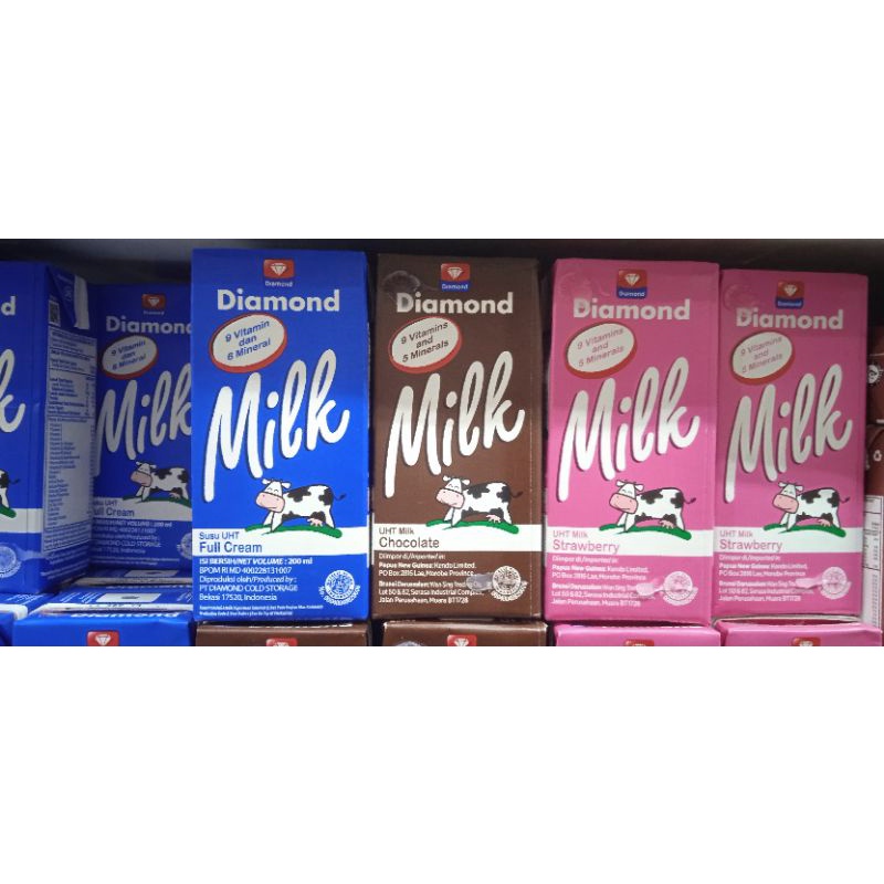 

Susu Milk Diamond Rasa Full Cream/Chocolate/Strawberry 200 Ml