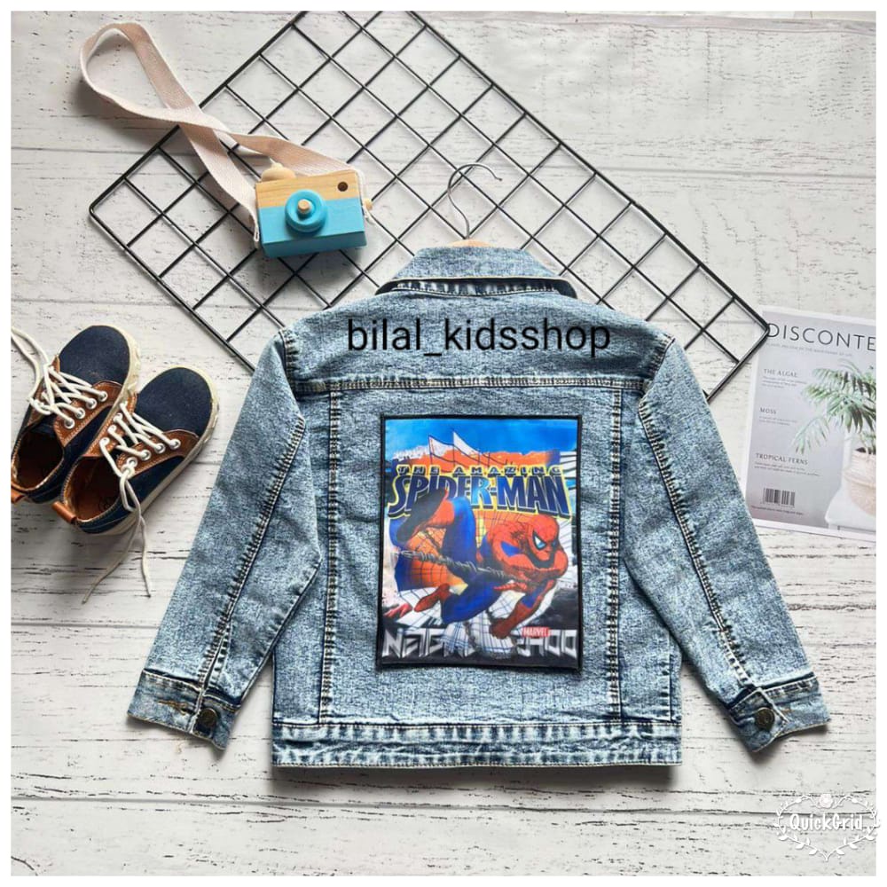 JAKET JEANS 3D ANAK LAKI-LAKI LENGAN PANJANG / JAKET SNOW JEANS ANAK 1-12 TAHUN