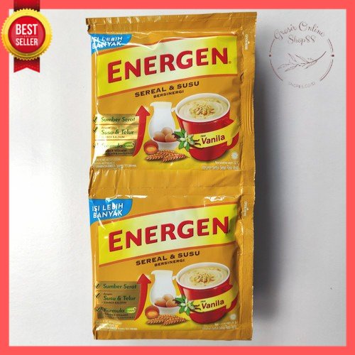 GOS -G402- ENERGEN SEREAL VANILLA 34g kemasan baru PROMO !!