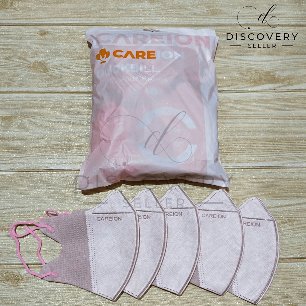 MASKER DUCKBILL CAREION FACEMASK WARNA ISI 50PC-DB SERIES CREAMY LAT