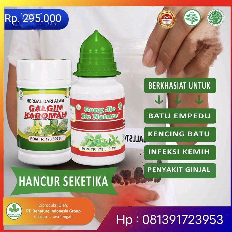 Obat Kencing Batu Penghancur Peluruh Batu Ginjal Galgin Karomah & Gangjie De Nature