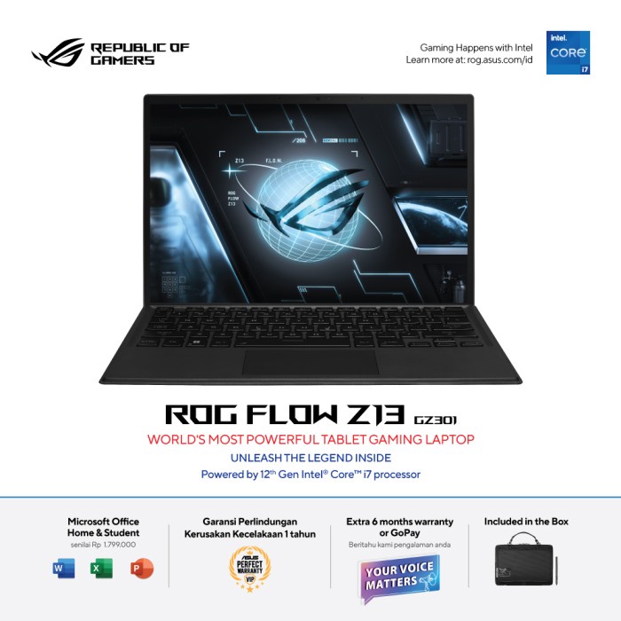 T0P ASUS ROG GZ301ZC I735A6T O I I7-12700H RTX3050 512GB 16GB W11 NICE
