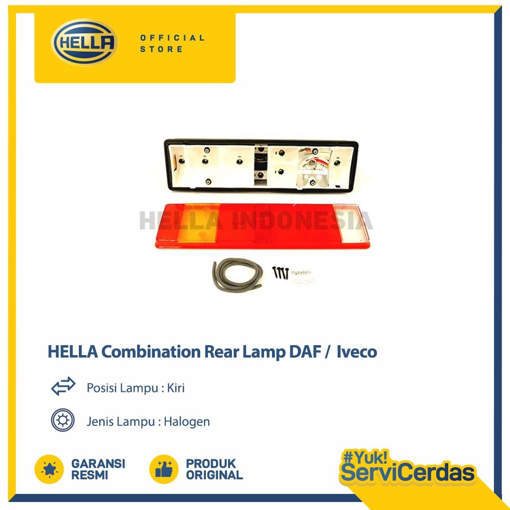 HELLA Combination Rear Lamp DAF / IVECO (Kiri) - Lampu Belakang Kombinasi