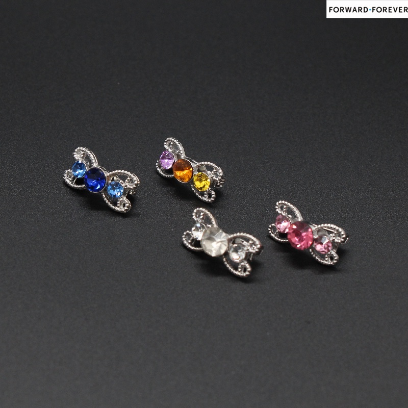 Bros pin Bentuk Pita Bahan alloy Hias Kristal M70082