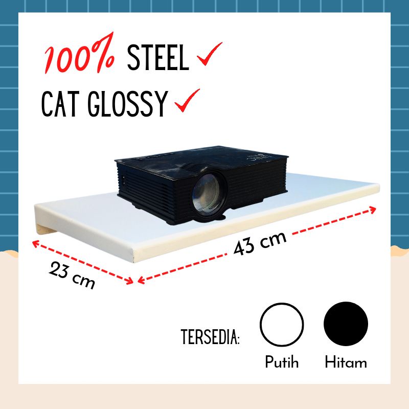 Rak DVB ambalan DVB DVD rak dinding full besi lebar