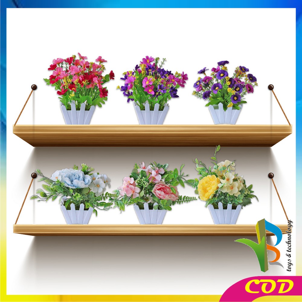 RB-C289 - C300 Ornamen Pot Bunga Hias Tanaman Bunga Hias Plastik Artificial Flower / Bunga Pajangan Meja / Hiasan Dekorasi Rumah