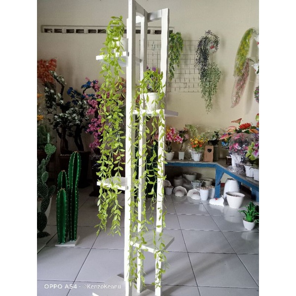 COD/bunga gantung artificial/daun rambat plastik impor/bunga plastik daun tirai rambat murah/hambala