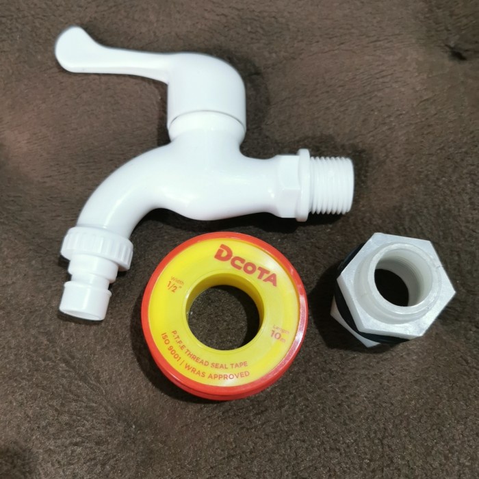 [READY] Keran / Kran Untuk Pasang Di Ember Cuci Tangan Bonus Sealtape - Dcota / Perlengkapan Rumah T