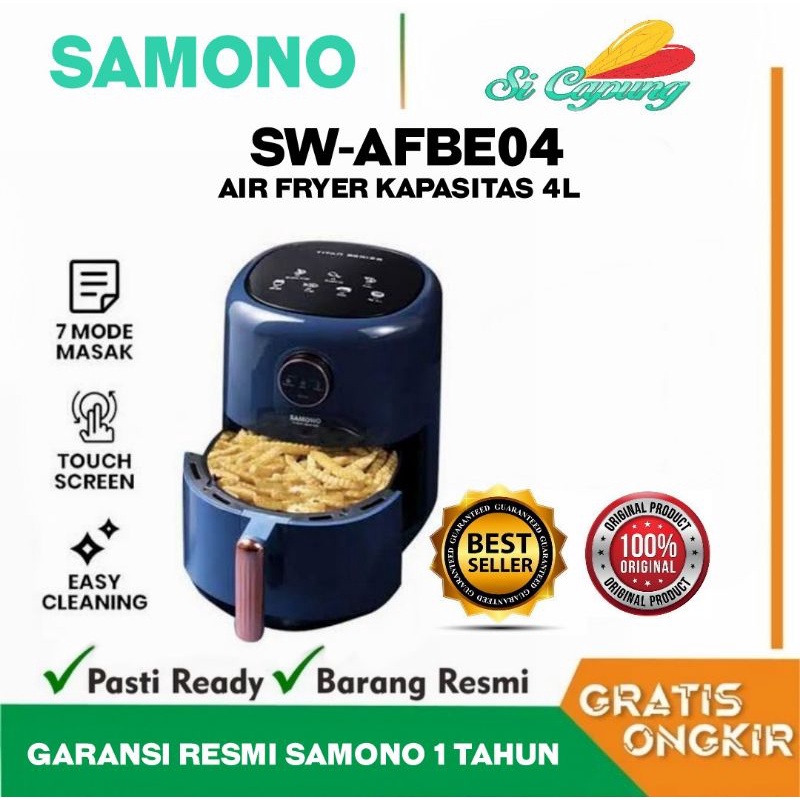 Jual SAMONO AIR FRYER SW-AFBE04 BLUE - GARANSI RESMI | Shopee Indonesia