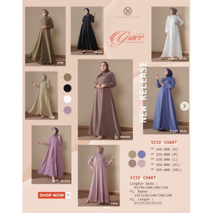 Dress Grace by Nadheera Luxury gamis busui friendly COD